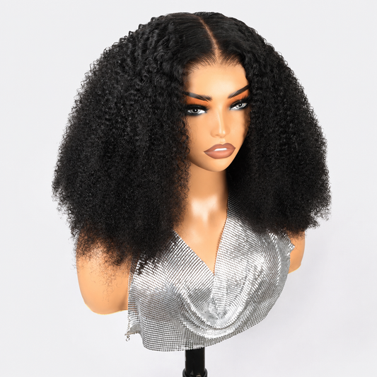 5x5 Glueless Kinky Curly Wig Human Hair Wig Wear And Go