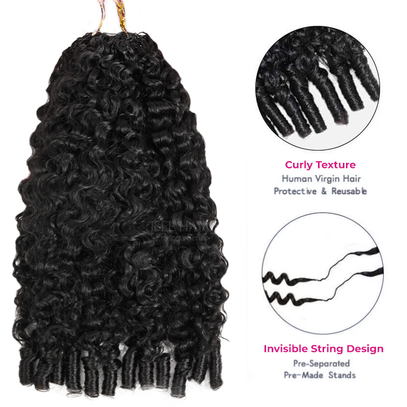 Burmese curly crochet Human hair 100g/pack