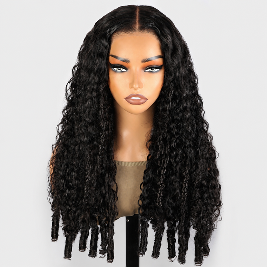 5x5 Glueless Burmese Curly Wig Human Hair Wig Wear And Go