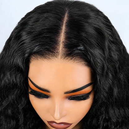 5x5 Glueless Burmese Curly Wig Human Hair Wig Wear And Go