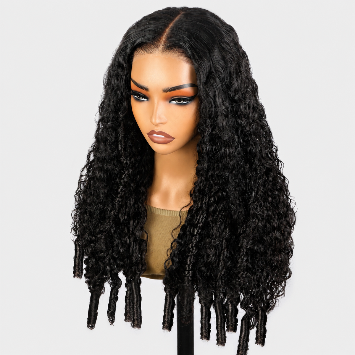 5x5 Glueless Burmese Curly Wig Human Hair Wig Wear And Go