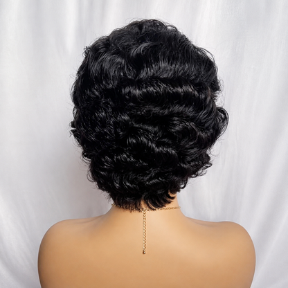Ombre Pixie Cut Wig Human Hair Short 13×4 Lace Frontal Wig 6 Inch