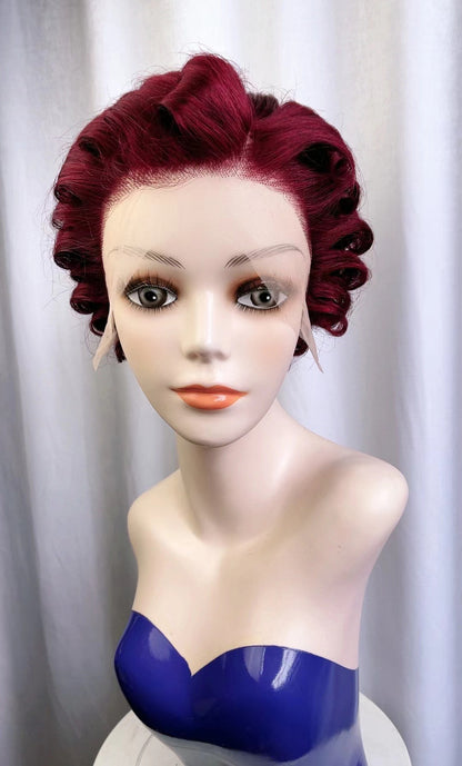 99J Finger Waves Short Hair Pixie Cuts Wig