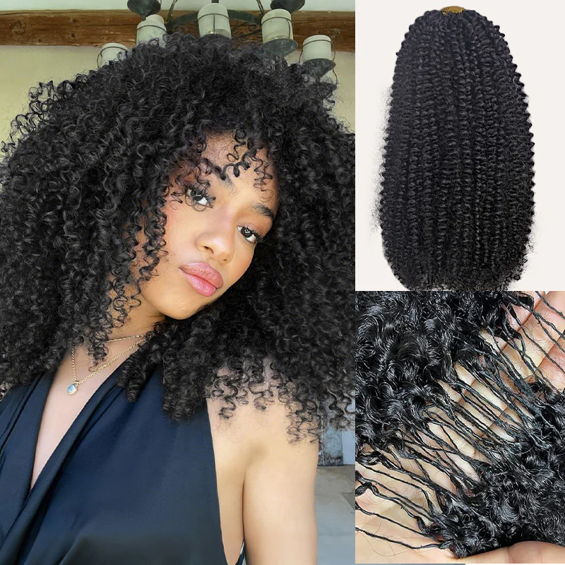 Afro Curly 4c Crochet Human Hair 100g/pack