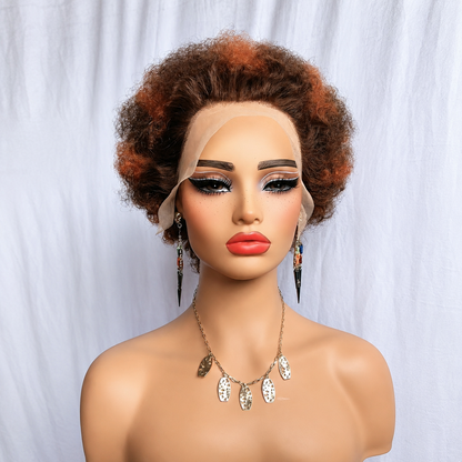 Afro Curly Wig Short Wigs 13x4