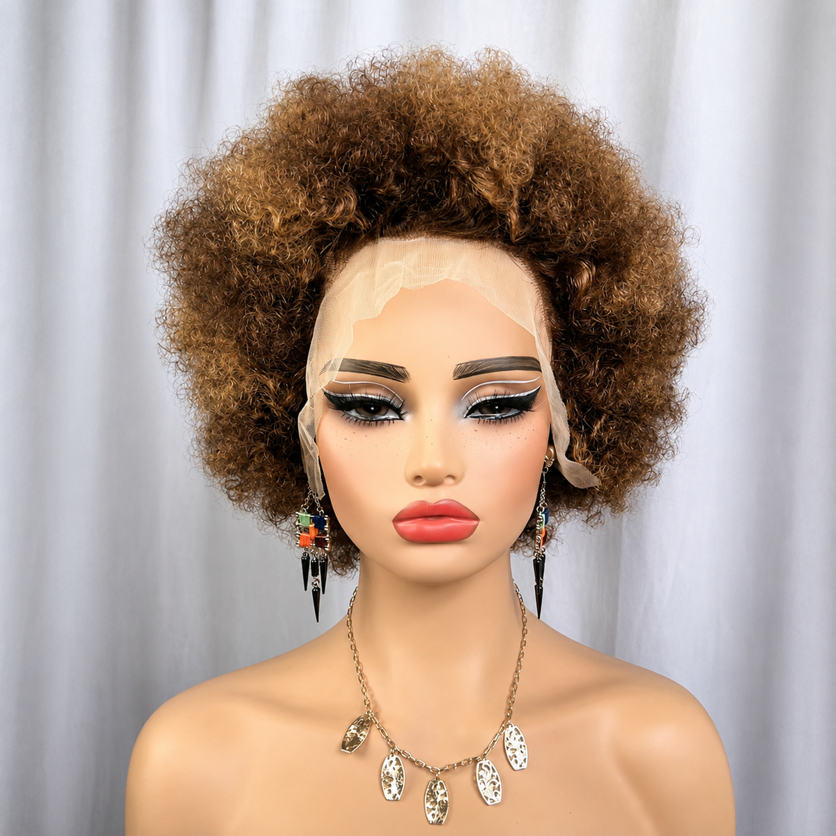 Afro Curly Wig Short Wigs 13x4