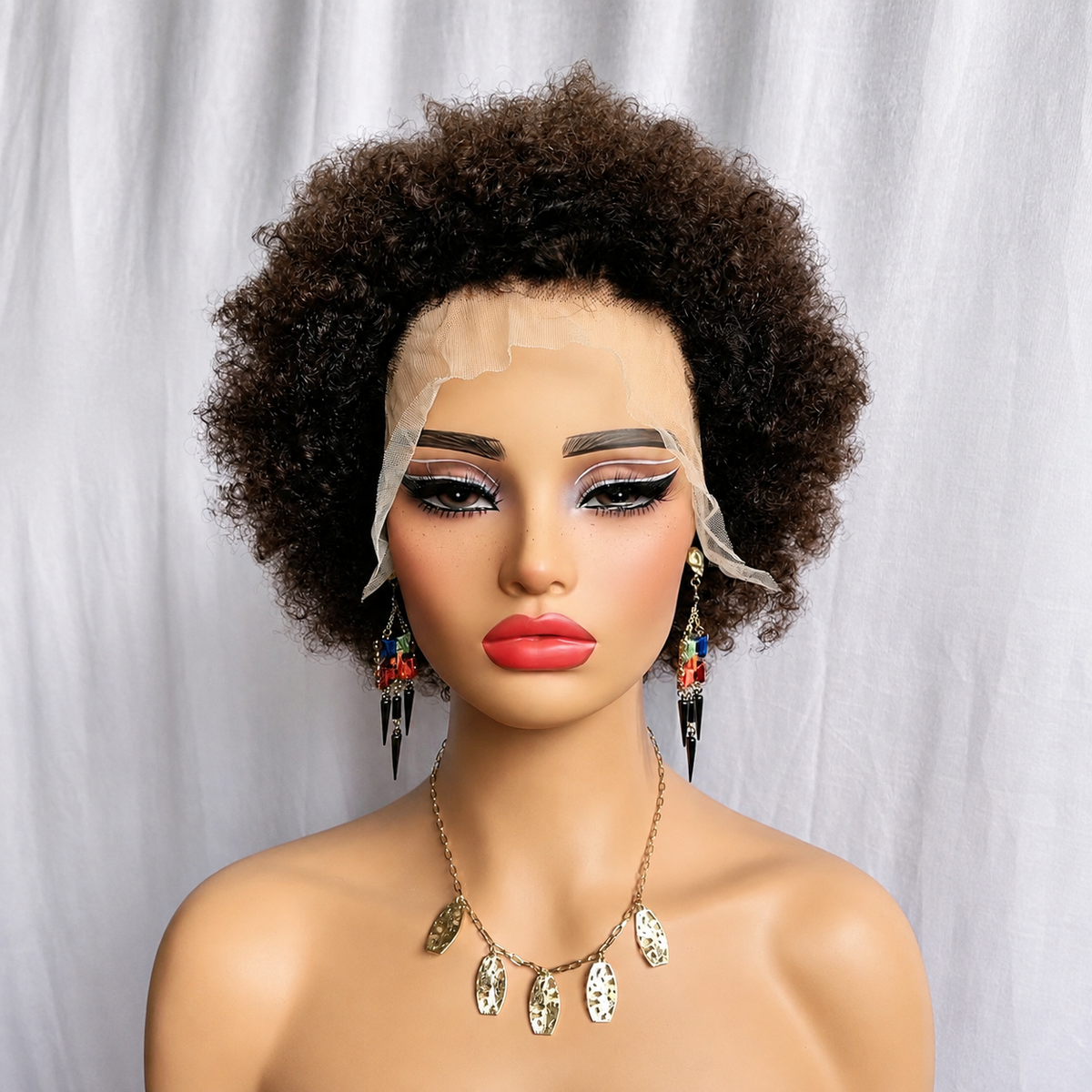 Afro Curly Wig Short Wigs 13x4