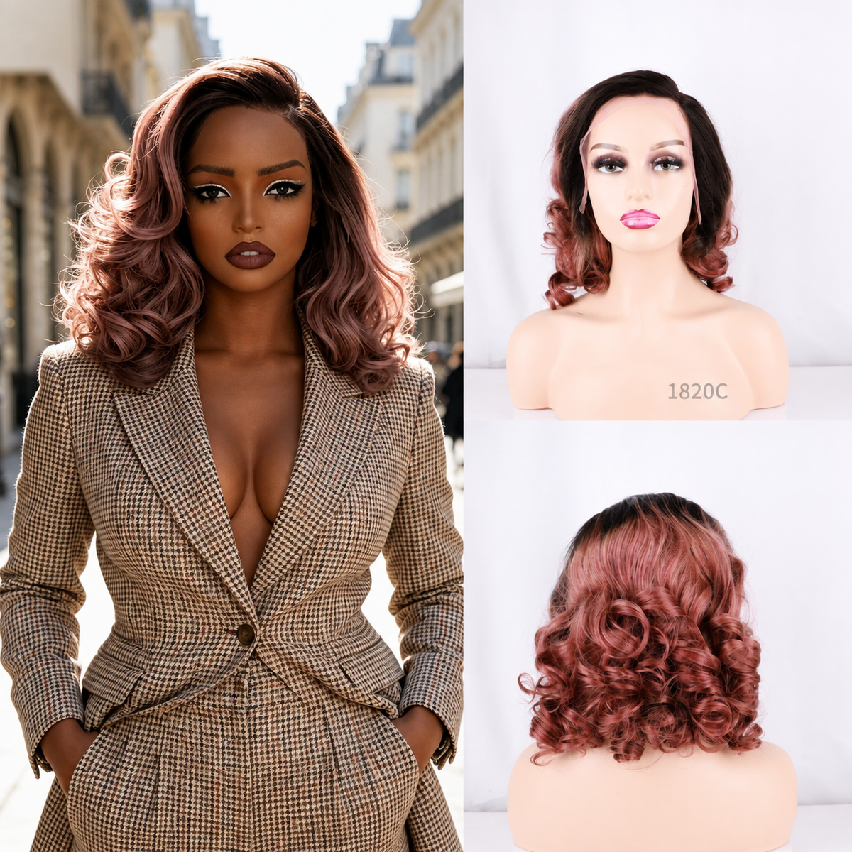 Bouncy Wig Human Hair