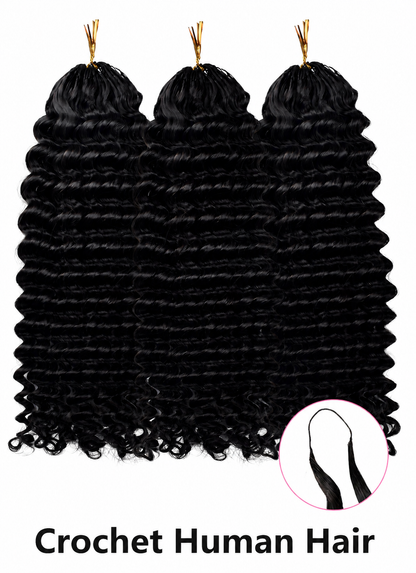 Deep Wave Curly Crochet Human Hair Miracle Knots 50g/pack