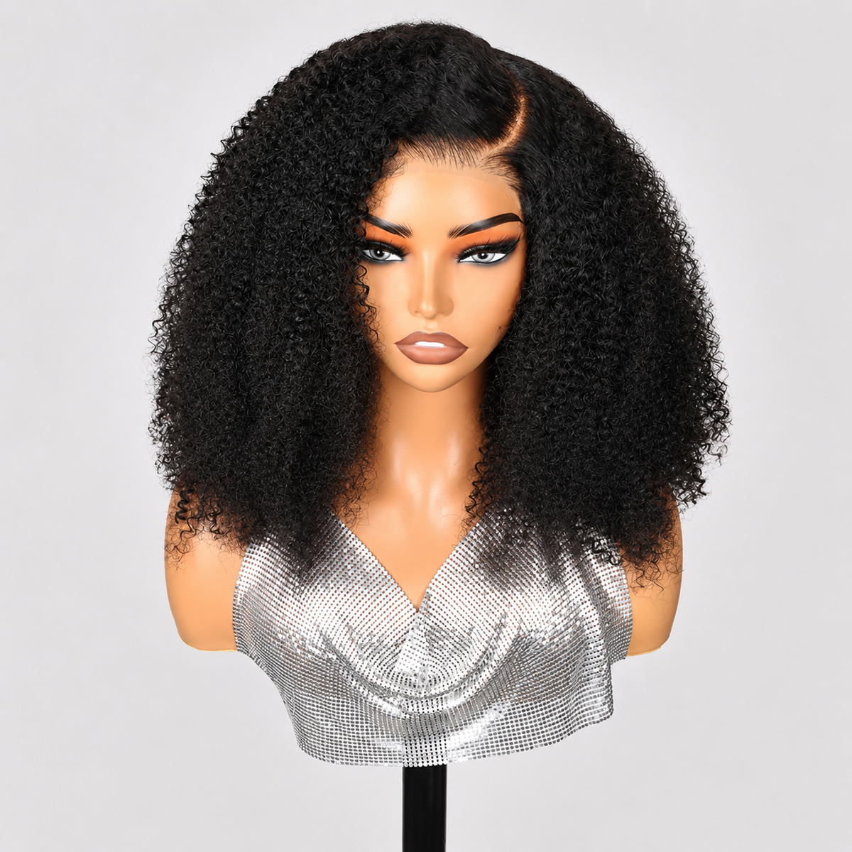 5x5 Glueless Kinky Curly Wig Human Hair Wig Wear And Go