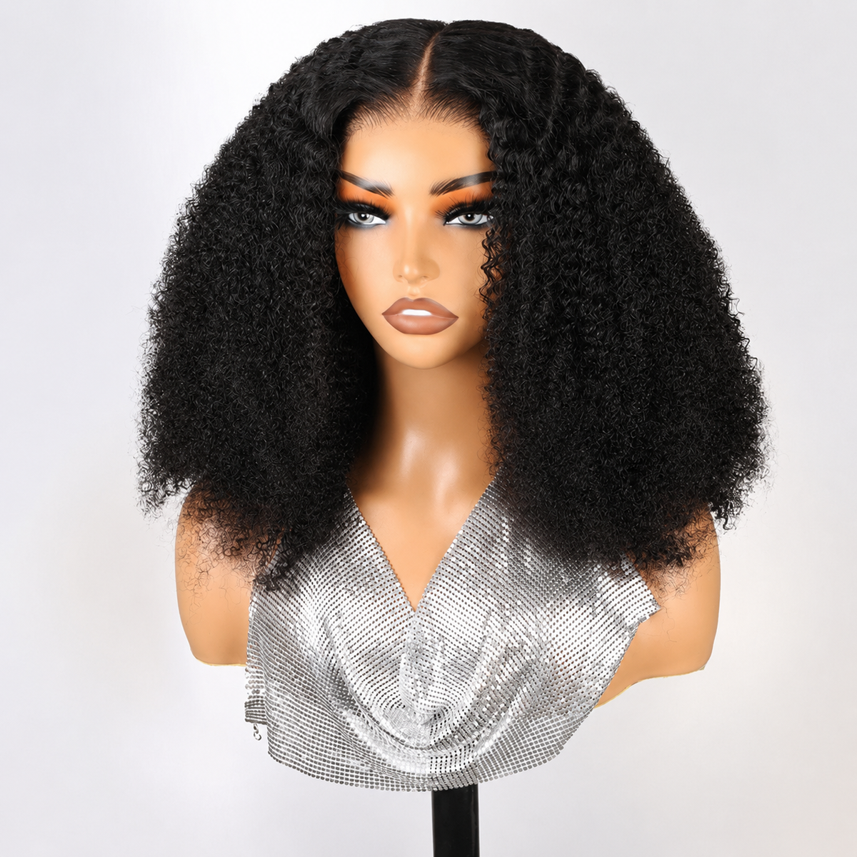 5x5 Glueless Kinky Curly Wig Human Hair Wig Wear And Go