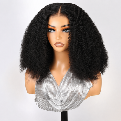5x5 Glueless Kinky Curly Wig Human Hair Wig Wear And Go