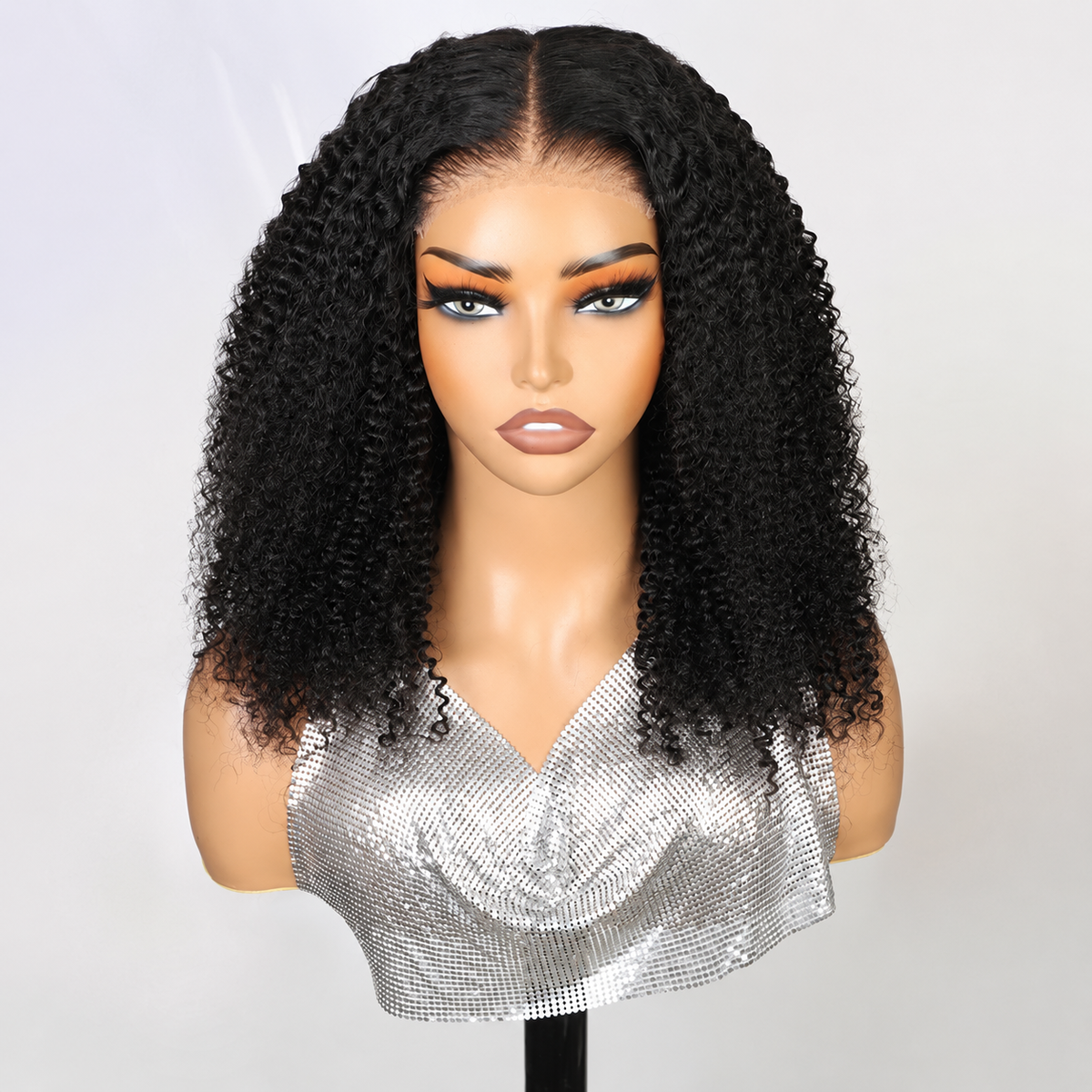 5x5 Glueless Kinky Curly Wig Human Hair Wig Wear And Go