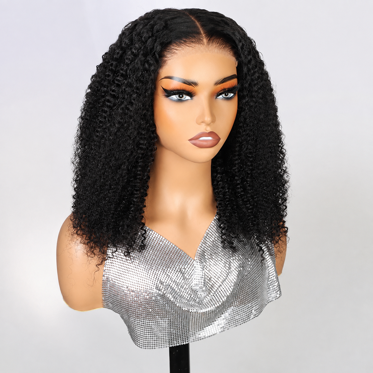 5x5 Glueless Kinky Curly Wig Human Hair Wig Wear And Go
