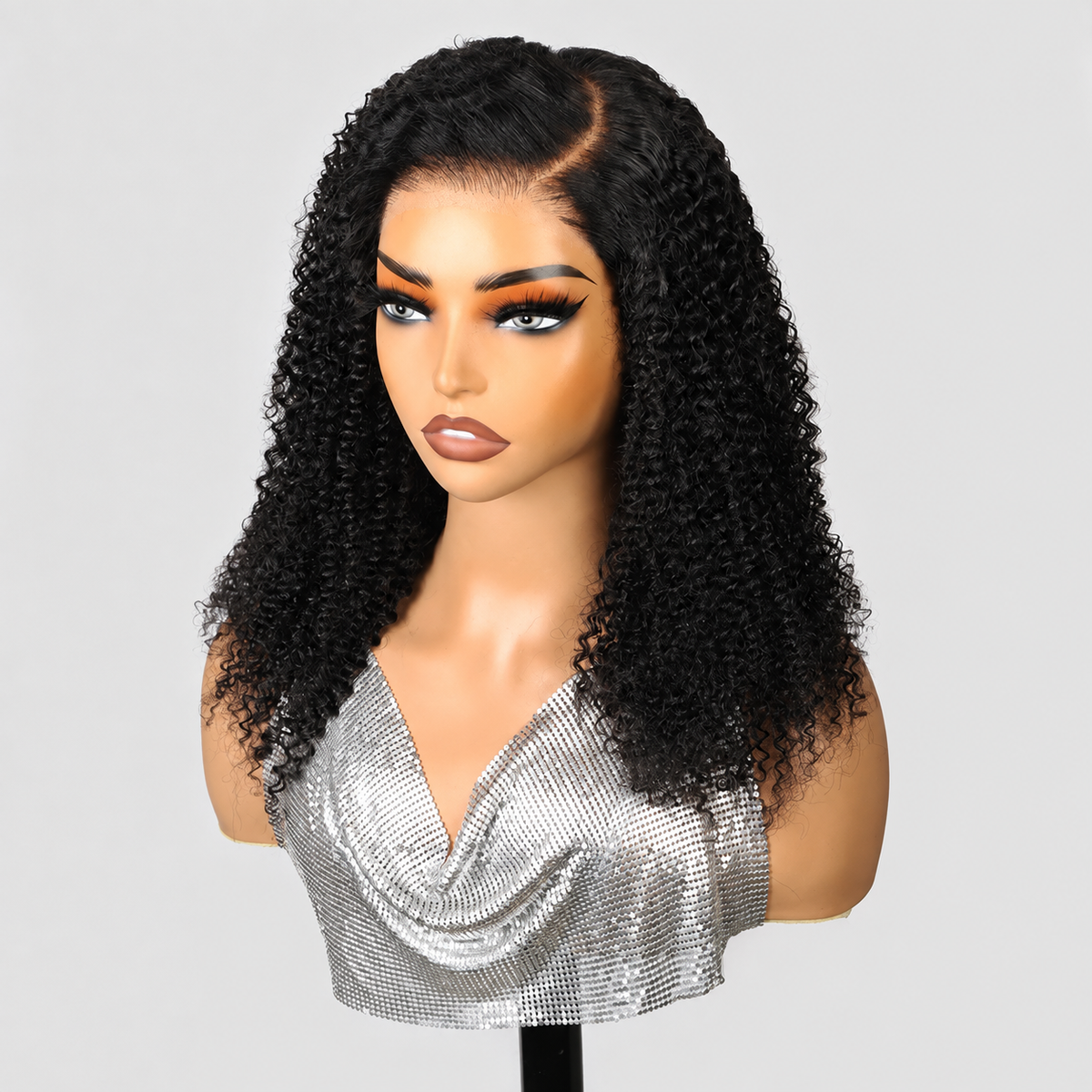 5x5 Glueless Kinky Curly Wig Human Hair Wig Wear And Go