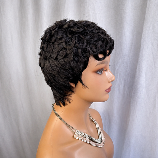 Pixie Cut Wig Human Hair Full Machine Wig