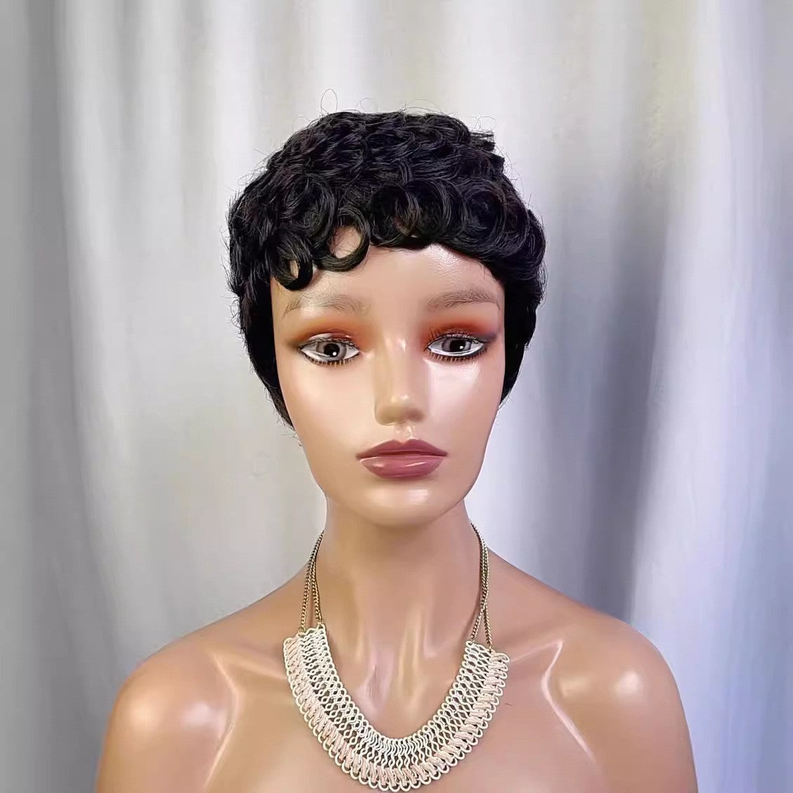 Pixie Cut Wig Human Hair Full Machine Wig