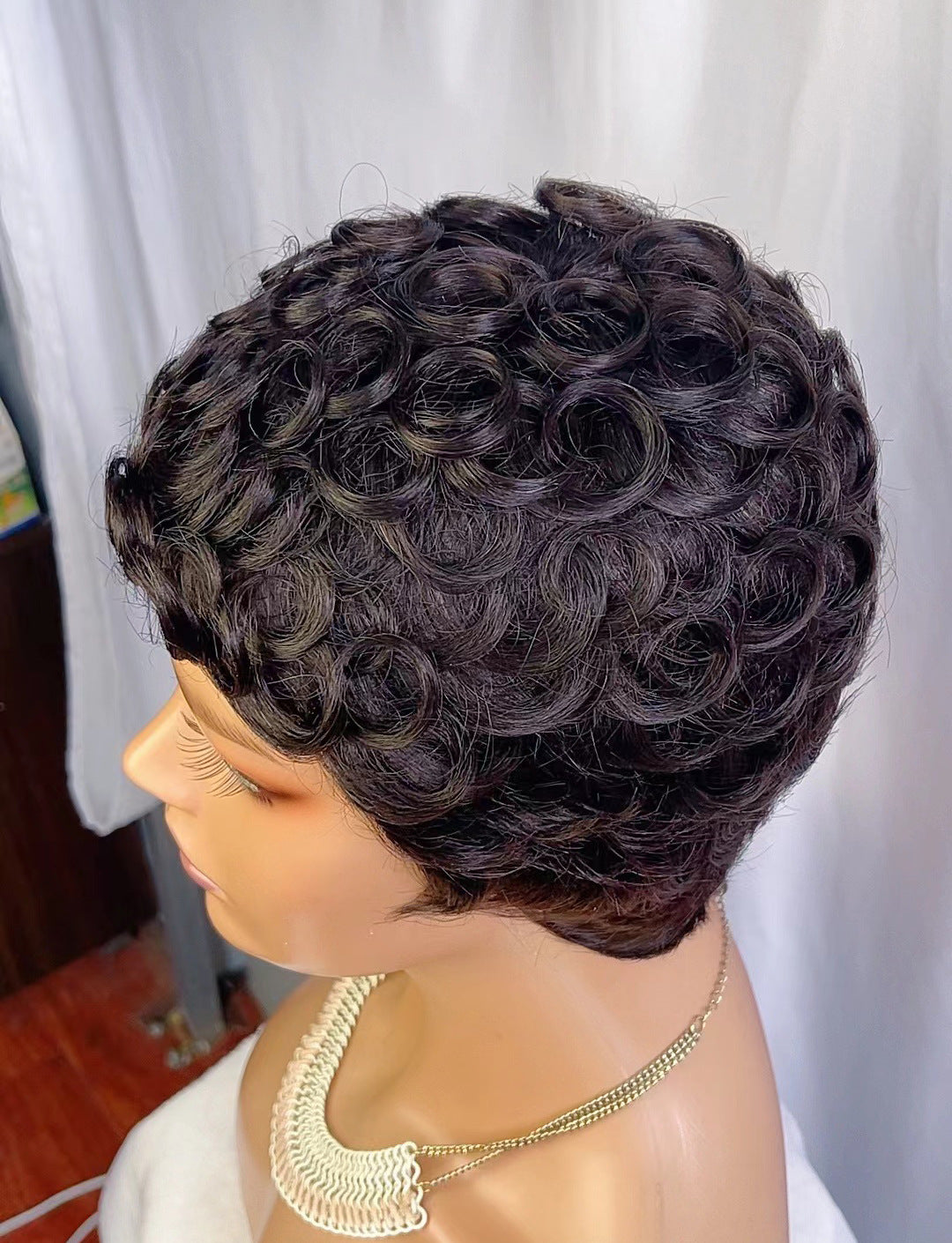 Pixie Cut Wig Human Hair Full Machine Wig