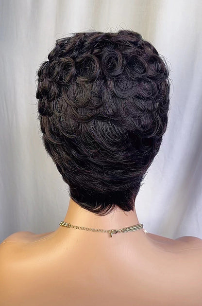 Pixie Cut Wig Human Hair Full Machine Wig