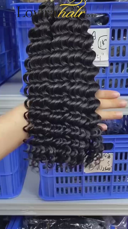 Deep Wave Curly Crochet Human Hair Miracle Knots 50g/pack