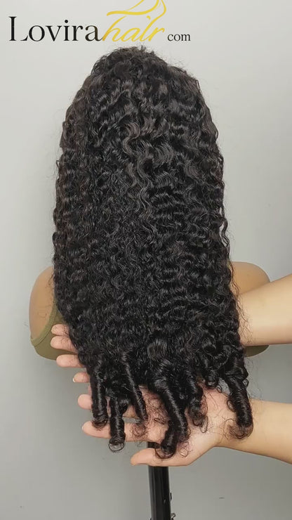 5x5 Glueless Burmese Curly Wig Human Hair Wig Wear And Go