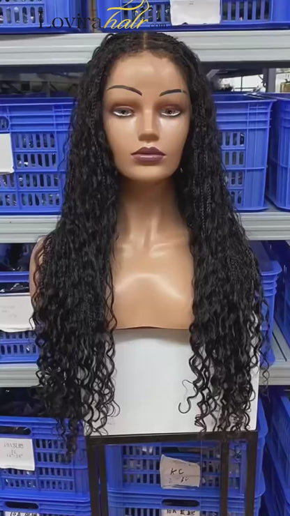 Full Lace Boho Braids  Wigs Human Hair